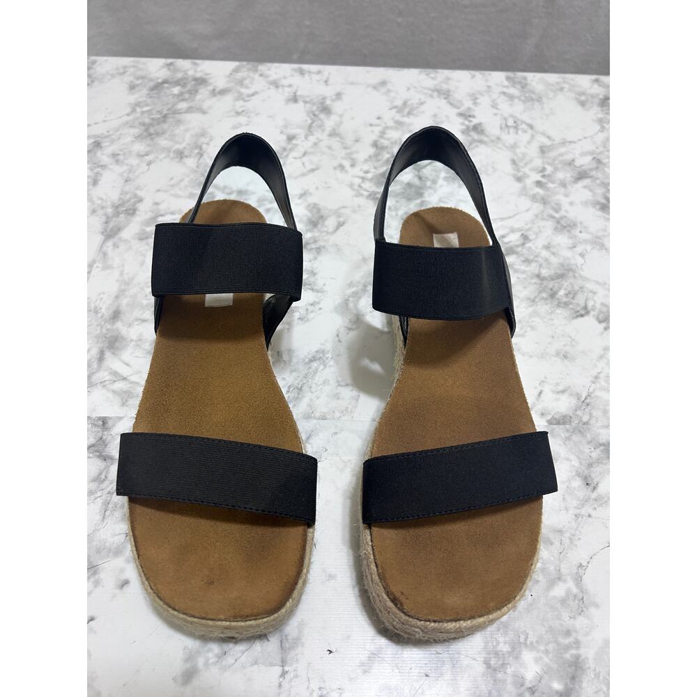 Women's Black Espadrille Sandals - Picture 3 of 9